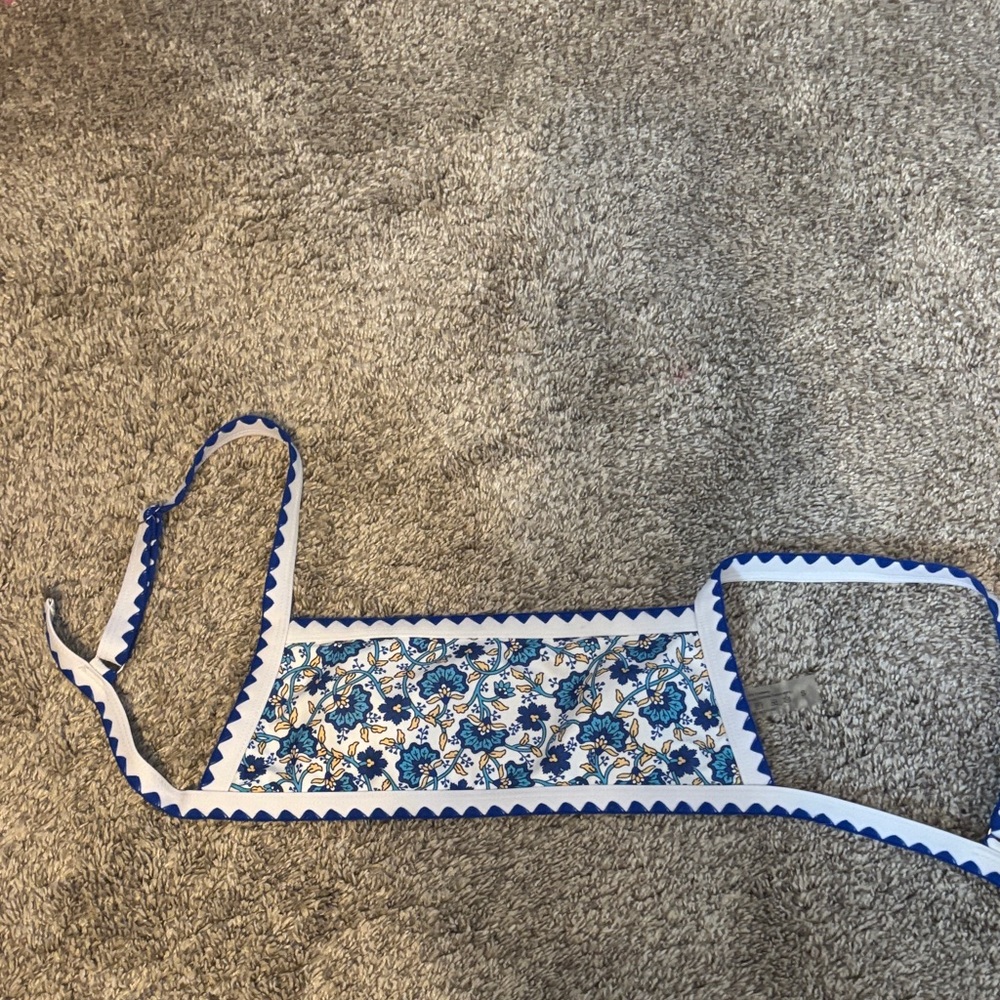 Floral Blue and White Bathing suit top